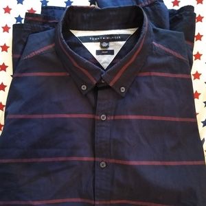 Tommy Hilfiger Men's Striped Dress Shirt XXL